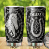 Camellia Personalized Horse Jewelry Style Stainless Steel Tumbler - Double-Walled Insulation Vacumm Flask - Gift For Horse Lovers, Cowgirls, Cowboys, Perfect Christmas, Thanksgiving Gift