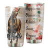 Camellia Personalized Horse Pot Head Stainless Steel Tumbler - Double-Walled Insulation Vacumm Flask - Gift For Horse Lovers, Cowgirls, Cowboys, Perfect Christmas, Thanksgiving Gift