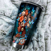 Camellia Personalized Black Women Bible Hotlines Stainless Steel Tumbler - Double-Walled Insulation Vacumm Flask - Gift For Black Queen, International Women's Day, Hippie Girls