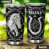 Camellia Personalized Horse Jewelry Style Stainless Steel Tumbler - Double-Walled Insulation Vacumm Flask - Gift For Horse Lovers, Cowgirls, Cowboys, Perfect Christmas, Thanksgiving Gift