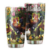 Camellia Personalized Chicken Farm Stainless Steel Tumbler - Customized Double-Walled Insulation Travel Thermal Cup With Lid