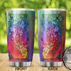 Camellia Personalized A Colourful Flock Of Butterflies Stainless Steel Tumbler - Double-Walled Insulation Vacumm Flask - For Thanksgiving, Memorial Day, Christians, Christmas Gift