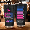 Camellia Personalized Bisexual Mixtape Pride Stainless Steel Tumbler - Double-Walled Insulation Vacumm Flask - Gift For LGBT, LGBTQ+, Bisexual