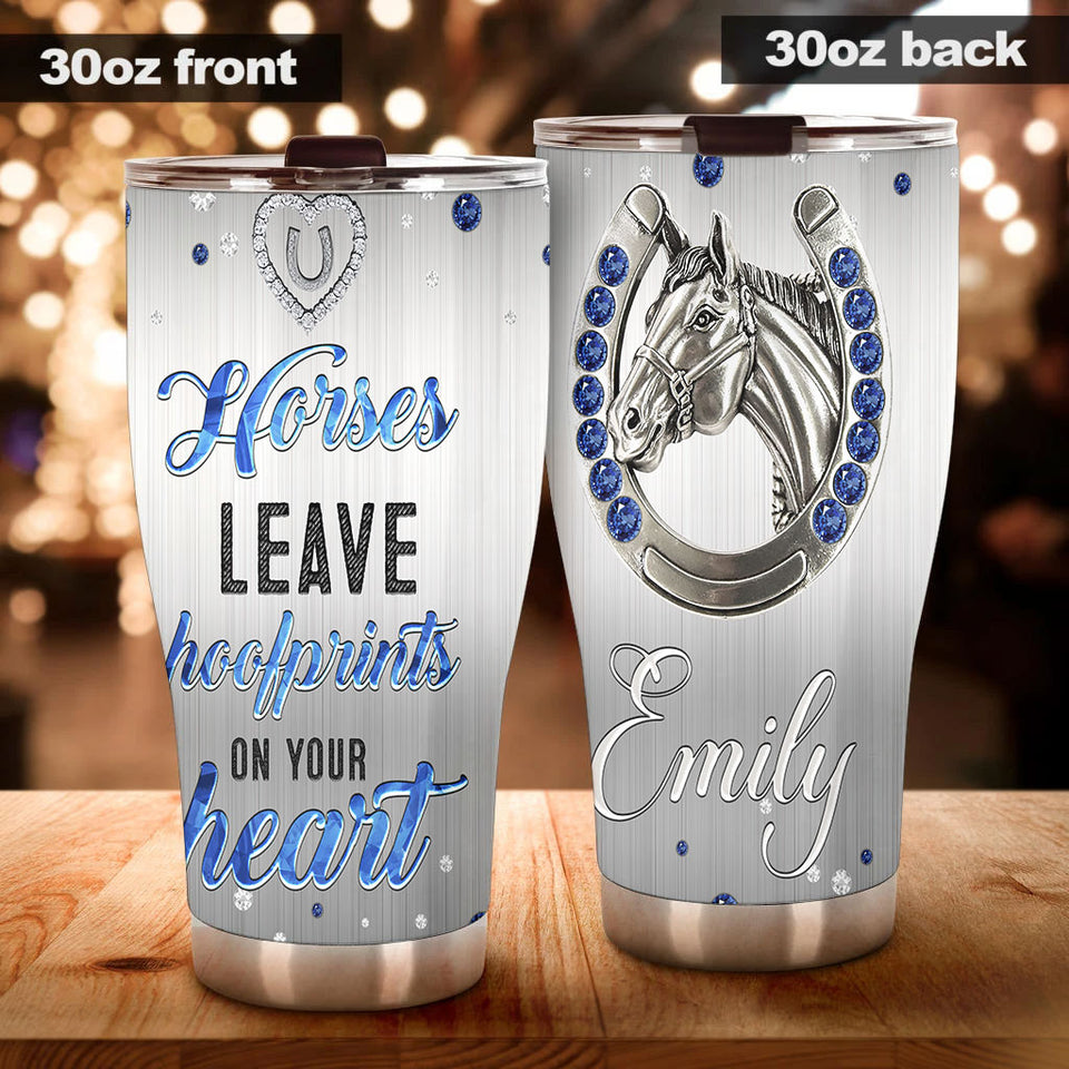 Camellia Personalized Horse Jewelry Style  Stainless Steel Tumbler - Double-Walled Insulation Vacumm Flask - Gift For Horse Lovers, Cowgirls, Cowboys, Perfect Christmas, Thanksgiving Gift 03
