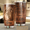 Camellia Personalized Horse Hoof Prints Stainless Steel Tumbler - Double-Walled Insulation Vacumm Flask - Gift For Horse Lovers, Cowgirls, Cowboys, Perfect Christmas, Thanksgiving Gift