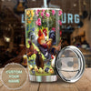 Camellia Personalized Chicken Farm Stainless Steel Tumbler - Customized Double-Walled Insulation Travel Thermal Cup With Lid