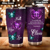 Camellia Personalized Butterfly Faith Hope Love Glory Cross Christian Stainless Steel Tumbler - Double-Walled Insulation Vacumm Flask - For Thanksgiving, Memorial Day, Christians, Christmas Gif