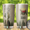 Camellia Persionalized 3D Vintage The Nature Has Music Stainless Steel Tumbler - Customized Double - Walled Insulation Travel Thermal Cup With Lid