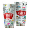 Camellia Personalized 3D Students Of 2020 Stainless Steel Tumbler - Customized Double-Walled Insulation Back To School Thermal Cup With Lid