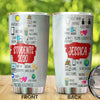 Camellia Personalized 3D Students Of 2020 Stainless Steel Tumbler - Customized Double-Walled Insulation Back To School Thermal Cup With Lid