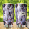 Camellia Persionalized Baseball Stainless Steel Tumbler - Customized Double - Walled Insulation Travel Thermal Cup With Lid