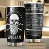 Camellia Persionalized 3D Beard Till Death Skull Stainless Steel Tumbler - Customized Double - Walled Insulation Travel Thermal Cup With Lid