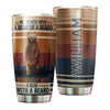 Camellia Persionalized 3D Never Mess With A Bear Or A Beard  Stainless Steel Tumbler - Customized Double - Walled Insulation Travel Thermal Cup With Lid
