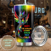 Camellia Persionalized LGBT Dragon Sunflower Dont Be Afraid To Show Your True Color Love Is Love Stainless Steel Tumbler - Customized Double - Walled Insulation Travel Thermal Cup With Lid