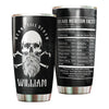 Camellia Persionalized 3D Beard Till Death Skull Stainless Steel Tumbler - Customized Double - Walled Insulation Travel Thermal Cup With Lid