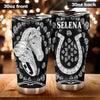 Camellia Personalized Horse Jewelry Style Stainless Steel Tumbler - Double-Walled Insulation Vacumm Flask - Gift For Horse Lovers, Cowgirls, Cowboys, Perfect Christmas, Thanksgiving Gift