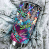 Camellia Personalized Dragonfly Faith Hope Love White Stainless Steel Tumbler-Double-Walled Travel Therma Cup With Lid