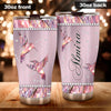 Camellia Personalized Mental Style Jewelry Pink Hummingbird Stainless Steel Tumbler-Double-Walled Insulation Travel Cup With Lid