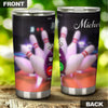 Camellia Personalized Bowling Calling Stainless Steel Tumbler - Double-Walled Insulation Vacumm Flask - Gift For Bowling Lovers, National Bowling Day 8th August