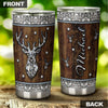 Camellia Personalized Deer Crystal Style Stainless Steel Tumbler - Customized Double-Walled Insulation Travel Thermal Cup With Lid Gift For Deer Lover