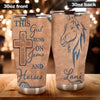 Camellia Personalized Horse This Girl Runs On Jesus And Horse Stainless Steel Tumbler - Double-Walled Insulation Vacumm Flask - Gift For Horse Lovers, Cowgirls, Cowboys, Christmas, Thanksgiving