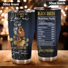 Camellia Personalized Black Women Good Taste Nutrition Facts Stainless Steel Tumbler - Double-Walled Insulation Vacumm Flask - Gift For Black Queen, International Women's Day