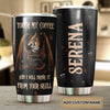 Camellia Personalized Dragon Touch My Coffee And I Will Drink It  Stainless Steel Tumbler - Customized Double-Walled Insulation Travel Thermal Cup With Lid