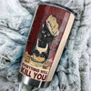 Camellia Personalized Baking Choose Something Fun Stainless Steel Tumbler - Double-Walled Insulation Vacumm Flask - Gift For Black Cat Lovers, Black Cat Day, Baking Fans