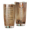 Camellia Personalized Butterfly Walk By Route To Do List Stainless Steel Tumbler - Customized Double-Walled Insulation Travel Thermal Cup With Lid