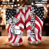 Camellia Personalized American Flag Nurse Stainless Steel Tumbler - Double-Walled Insulation Vacumm Flask - Gift For Nurse, Christmas Gift, International Nurses Day