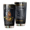 Camellia Personalized Black Women Good Taste Nutrition Facts Stainless Steel Tumbler - Double-Walled Insulation Vacumm Flask - Gift For Black Queen, International Women's Day