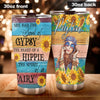 Camellia Personalized Hippie Style She Had The Soul Of Gypsy Stainless Steel Tumbler-Double-Walled Insulation Travel Cup With Lid Gift For Hippie Girl