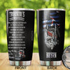 Camellia Personalized Trucker's Prayer Keep Me Safe Stainless Steel Tumbler- Double-Walled Insulation Gift For Truck Driver