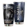 Camellia Persionalized 3D Wolf Your First Mistake Was Thinking Was One Of The Sheep Stainless Steel Tumbler - Customized Double - Walled Insulation Travel Thermal Cup With Lid Gift For Wolf Lover