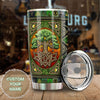 Camellia Personalized Tree Celtic Art Stainless Steel Tumbler - Customized Double-Walled Insulation Travel Thermal Cup With Lid