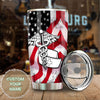 Camellia Personalized American Flag Nurse Stainless Steel Tumbler - Double-Walled Insulation Vacumm Flask - Gift For Nurse, Christmas Gift, International Nurses Day