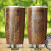Camellia Personalized Native American Outfit Leather Style Stainless Steel Tumbler-Double-Walled Insulation Travel Cup With Lid