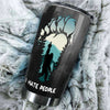 Camellia Personalized Bigfoot I Hate People Stainless Steel Tumbler - Double-Walled Insulation Vacumm Flask - Gift For Bigfoot Fans