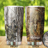 Camellia Personalized 3D Hunting Grim Reaper Stainless Steel Tumbler - Customized Double-Walled Insulation Travel Thermal Cup With Lid