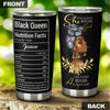 Camellia Personalized Black Queen Faith Stainless Steel Tumbler - Double-Walled Insulation Vacumm Flask - Gift For Black Queen, International Women's Day, Hippie Girls