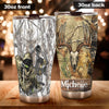 Camellia Personalized 3D Hunting Grim Reaper Stainless Steel Tumbler - Customized Double-Walled Insulation Travel Thermal Cup With Lid