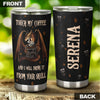 Camellia Personalized Dragon Touch My Coffee And I Will Drink It  Stainless Steel Tumbler - Customized Double-Walled Insulation Travel Thermal Cup With Lid