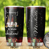 Camellia Personalized Christmas Santa Claus Im Dreaming A Wine Christmas Stainless Steel Tumbler - Customized Double-Walled Insulation Travel Thermal Cup With Lid