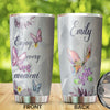 Camellia Personalized Butterfly Crystal Style Enjoy Every Moment Stainless Steel Tumbler - Double-Walled Insulation Vacumm Flask - For Thanksgiving, Memorial Day, Christians, Christmas Gift
