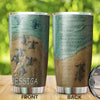 Camellia Personalized Baby Turtle Life Lesson Stainless Steel Tumbler - Double-Walled Insulation Vacumm Flask - Gift For Art Marine Life Researchers, Turtle Fans