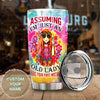 Camellia Personalized I'm Just Old Lady Hippie Style Stainless Steel Tumbler- Therma Flask Gift For Old Lady