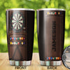 Camellia Personalized Pool Table Billiard And Dart Board Stainless Steel Tumbler-Double-Walled Insulated Gift For Golf Player Dart Player