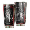 Camellia Personalized Child Of God Man Of Faith Warrior Of Christ Stainless Steel Tumbler-Wall Insulated Cup With Lid Travel Mug