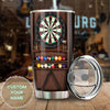 Camellia Personalized Pool Table Billiard And Dart Board Stainless Steel Tumbler-Double-Walled Insulated Gift For Golf Player Dart Player
