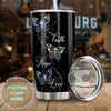 Camellia Personalized Butterfly Faith Hope Love Stainless Steel Tumbler - Double-Walled Insulation Vacumm Flask - For Thanksgiving, Memorial Day, Christians, Christmas Gift